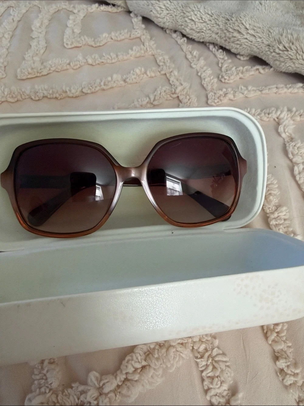 Diane Von Furstenberg Oversized Brown Gradient Sunglasses